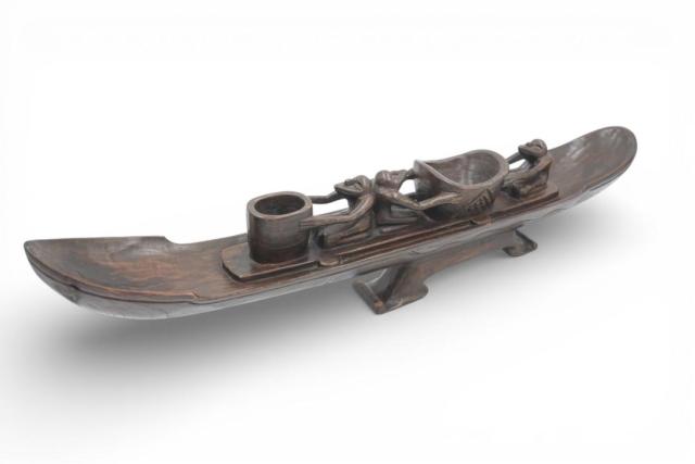 Teakhouten decoratieve boot &ndash; Indonesi&euml;