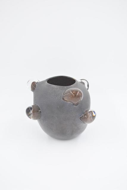 Vase boule multicolore en verre de Murano