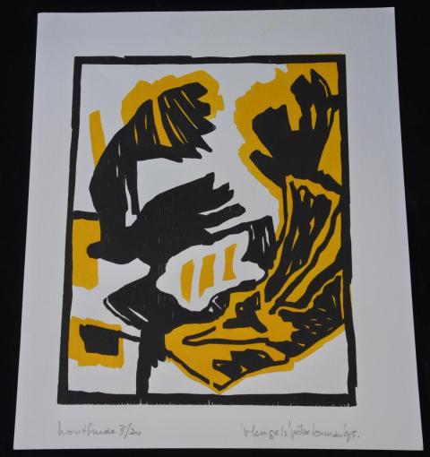 Peter Louman &ndash; vleugels &ndash; houtsnede