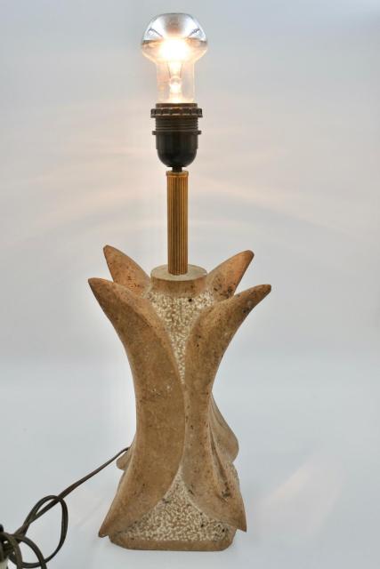 Sculpturale Travertijn Tafellamp &ndash; Jaren 70