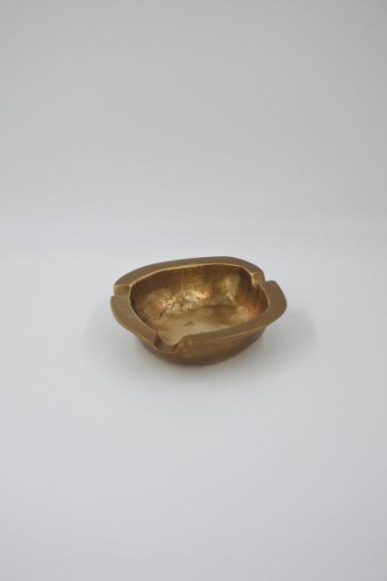 Bronzen brutalist asbak vide-poche