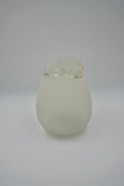 Biomorphic Murano glass vase with a grainy texture