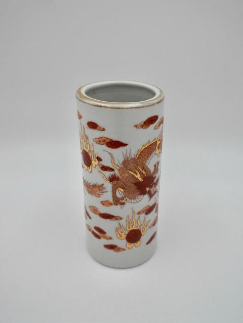 Japanese porcelain brush pot