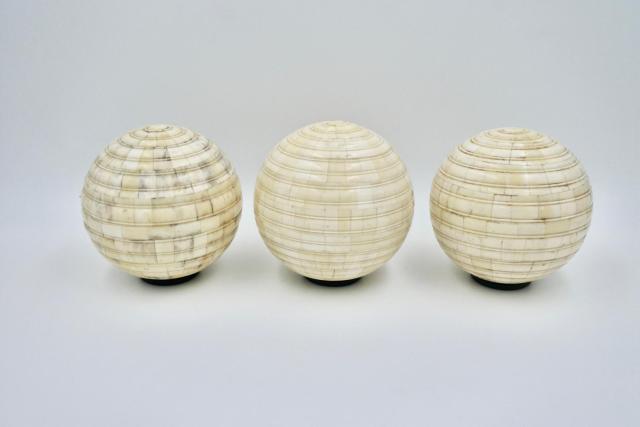 Set van 3 bollen met botmoza&iuml;ek